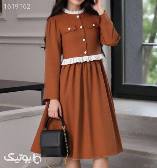کت و دامن مزون دوز پاییزه  طلایی 04 2025