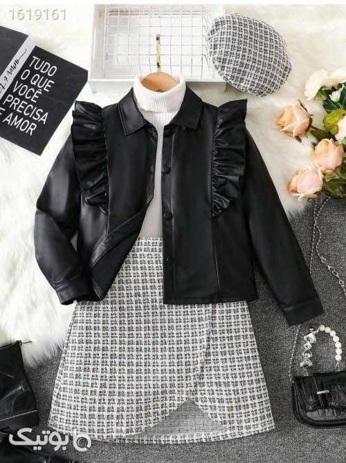 کت چرم مزون دوز  مشکی 04 2025