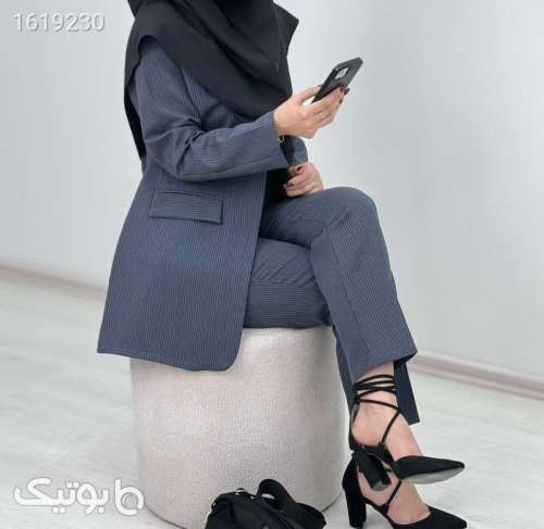 مانتو شلوار اداری  مشکی 04 2025