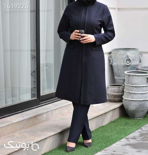 مانتو شلوار اداری تنخور عالی  آبی 04 2025