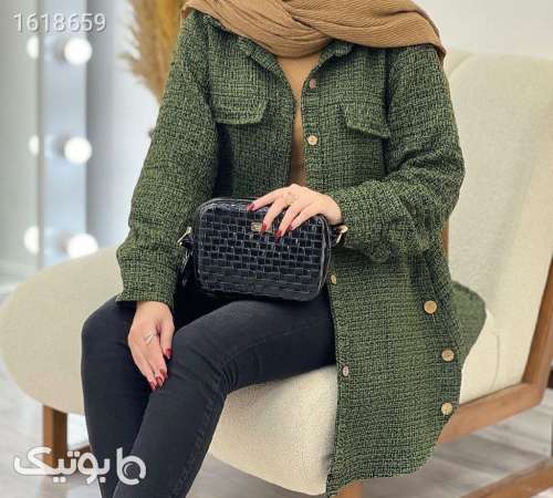 مانتو بغل دکمه راشل سبز 04 2025