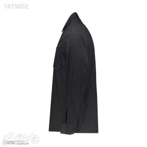 پیراهن آستین بلند یقه برگردان دیورسو مردانه کد 202503 مشکی 04 2025