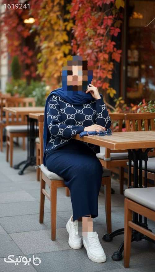 ست بافت سارافون ورویه گوچی مشکی 04 2025