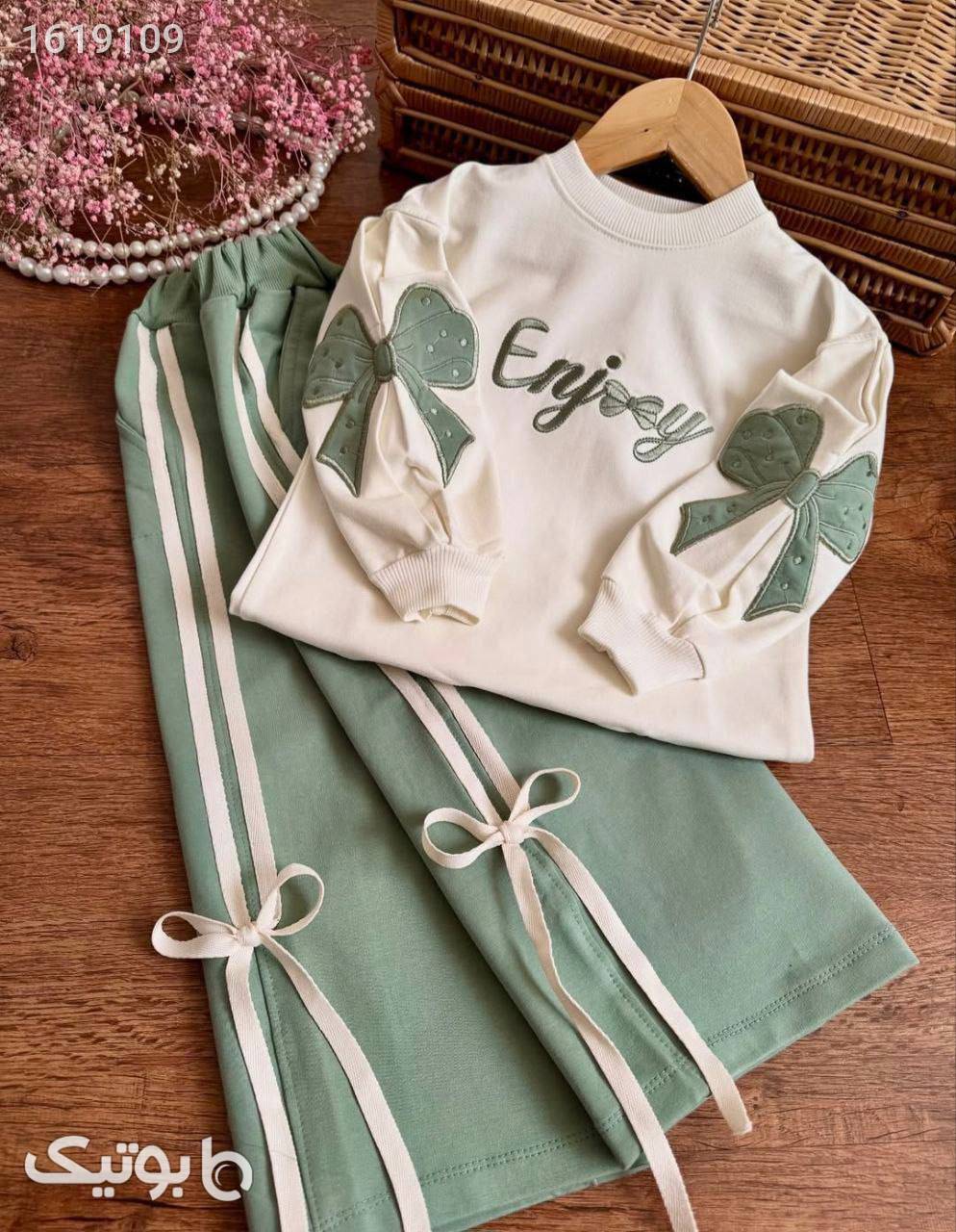 بلوز شلوار دخترانه  سبز لباس کودک دخترانه