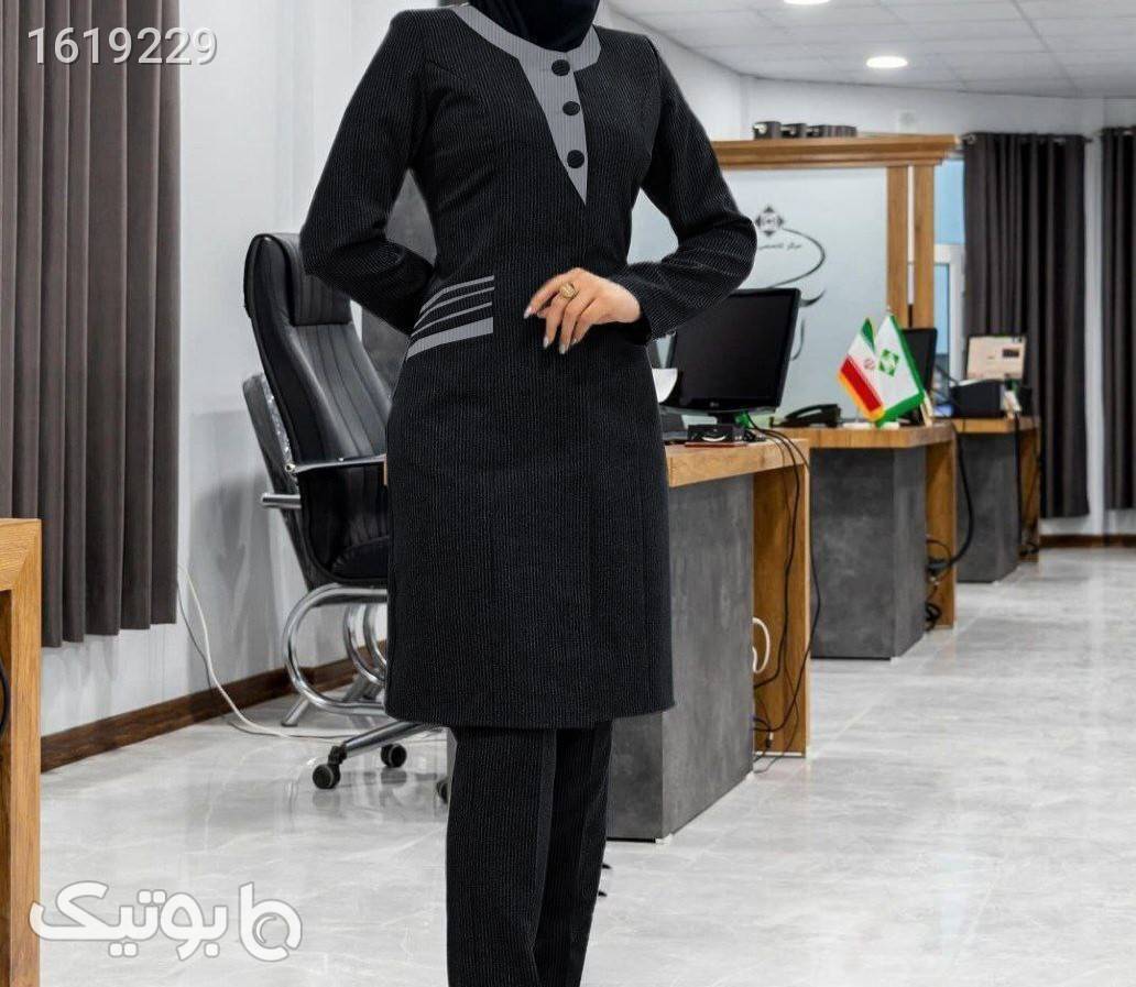 ست اداری کیفیت عالی  مشکی مانتو شلوار اداری