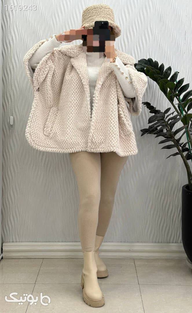 کالکشن_فصل_سرما پانچو جنس خز مشکی پانچو و شنل