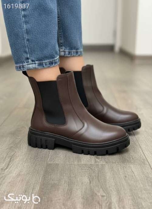 بوت زنانه چرم مشکی 04 2025