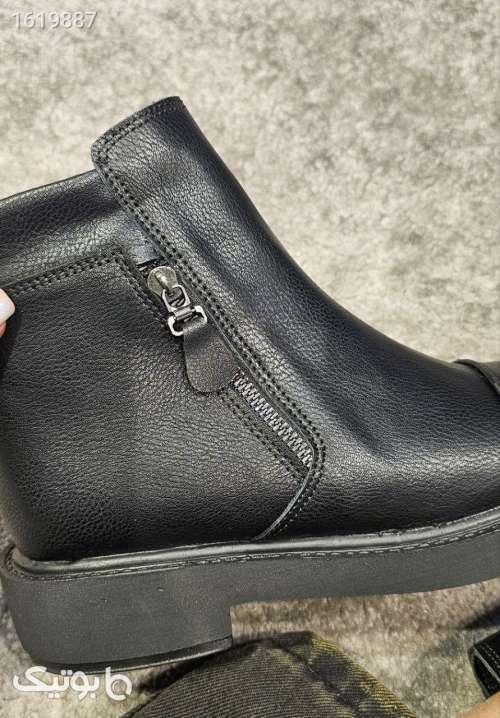 بوت زنانه چرم شیک مشکی 04 2025