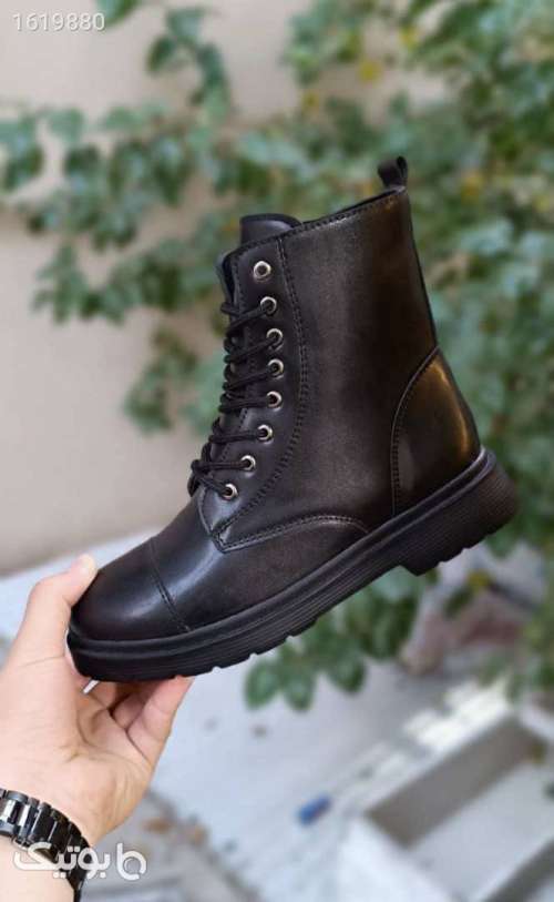 پوتین زنانه چرم شیک مشکی 04 2025