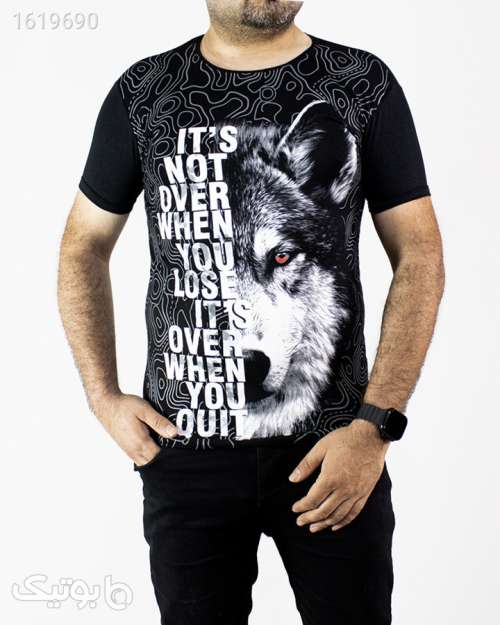طرح بلک فرایدی تیشرت طرح گرگ سفید مشکی 04 2025