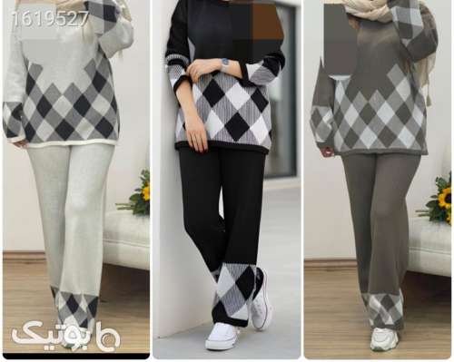 ست بافت لوزی  جنس : بافت آکریل مشکی 04 2025