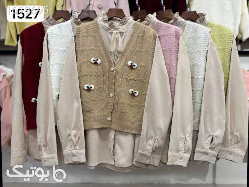 ست ژیله بافت و شومیز کبریتی  کد 1517 کرم 04 2025