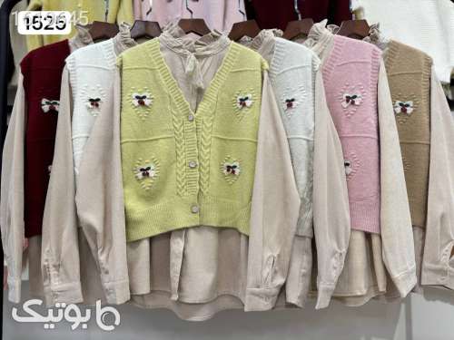 ست ژیله بافت و شومیز کبریتی  کد 1525 سبز 04 2025