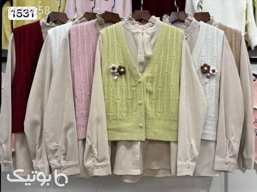 ست ژیله بافت و شومیز کبریتی ✨ کد 1531 سبز 04 2025