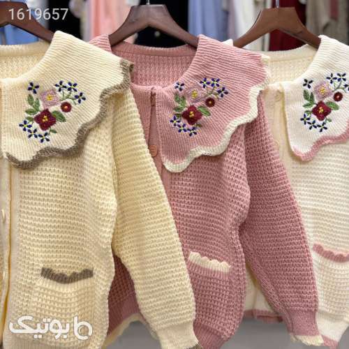 کاردیگن یقه ب ب گلدوزی✨ کد ۱۶۶۱ کرم 04 2025