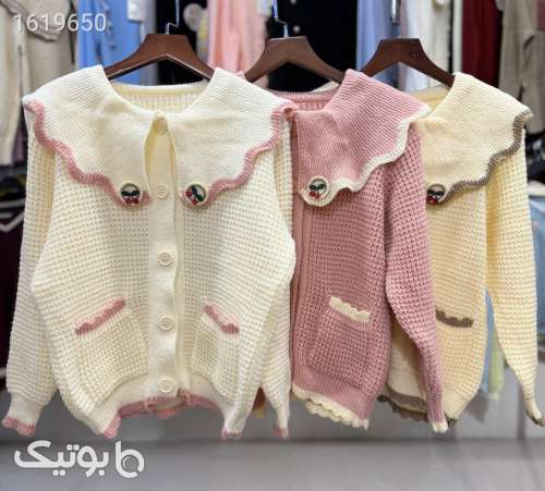 کاردیگن یقه ب ب گیلاسی✨ کد۱۶۵۱ کرم 04 2025