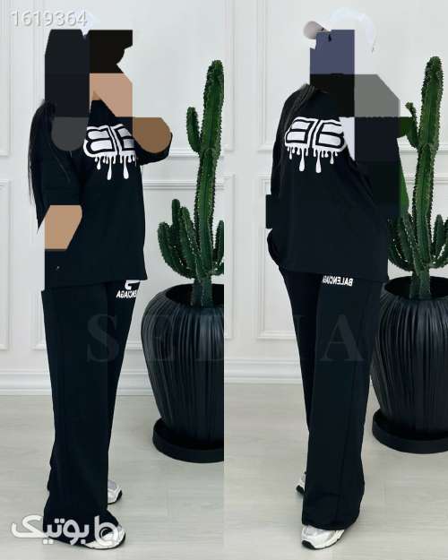 ست تیشرت شلوار بالنسیاگا مشکی 04 2025