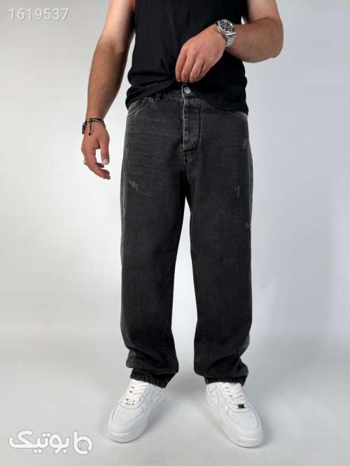 شلوار جین نیم بگ درجه یک مشکی 04 2025