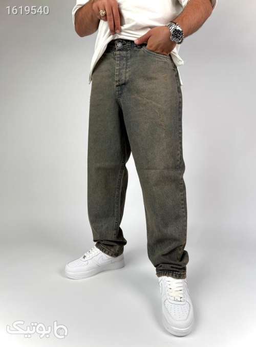 شلوار جین نیم بگ گازوئیلی  مشکی 04 2025