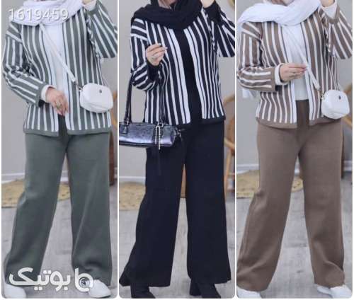 ژاکت و شلوار بافت سبز 04 2025