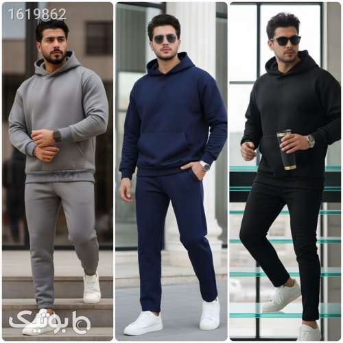 هودی شلوار پرطرفدار مردانه  مشکی 04 2025