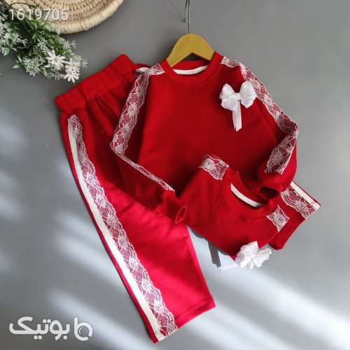 بلوز شلوار دخترانه  قرمز 04 2025