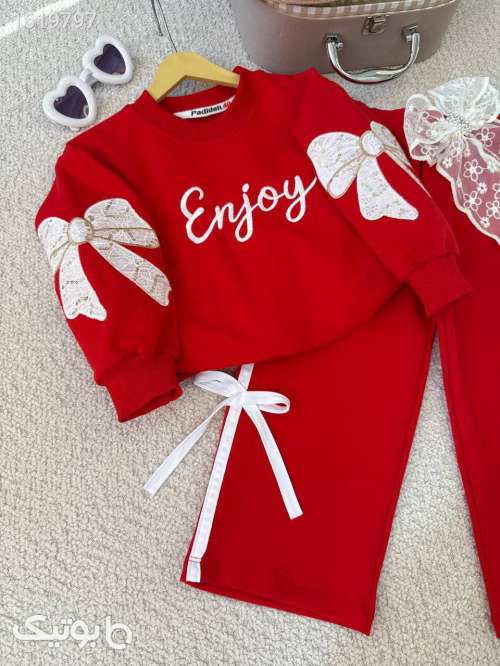 ست دخترانه تنخور عالی  قرمز 04 2025