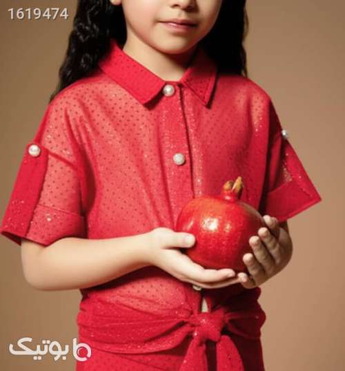شومیز گره ای دخترانه  قرمز 04 2025
