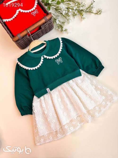 پیراهن دخترانه  سبز 04 2025