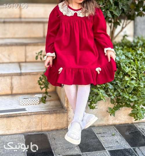 پیراهن دخترانه  قرمز 04 2025