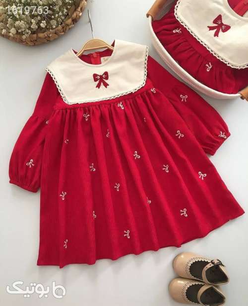 پیراهن دخترانه  قرمز 04 2025