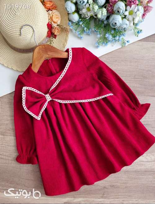 پیراهن دخترانه  قرمز 04 2025