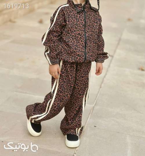 کراپ شلوار دخترانه  قهوه ای 04 2025