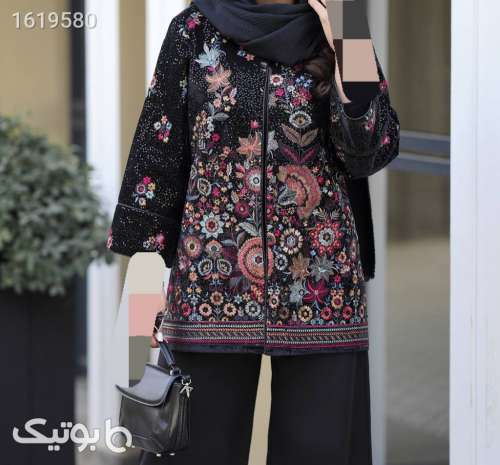 مانتو مجلسی پاییزه  مشکی 04 2025