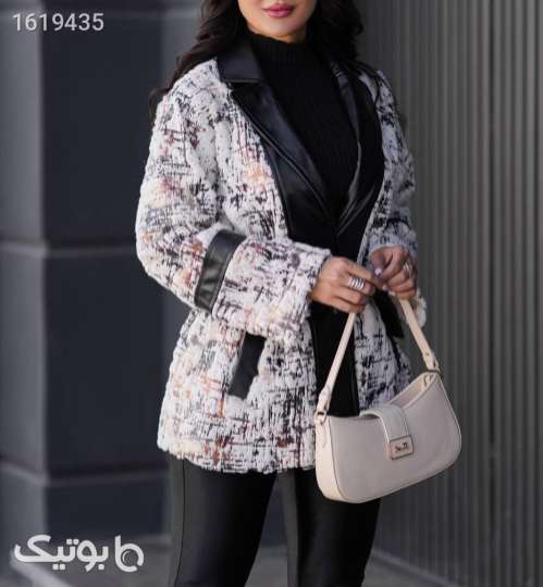 مدل پالتو پوست ترکیب با چرم مشکی 04 2025