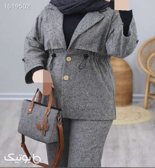 پالتو پشمی مژده  نقره ای 04 2025