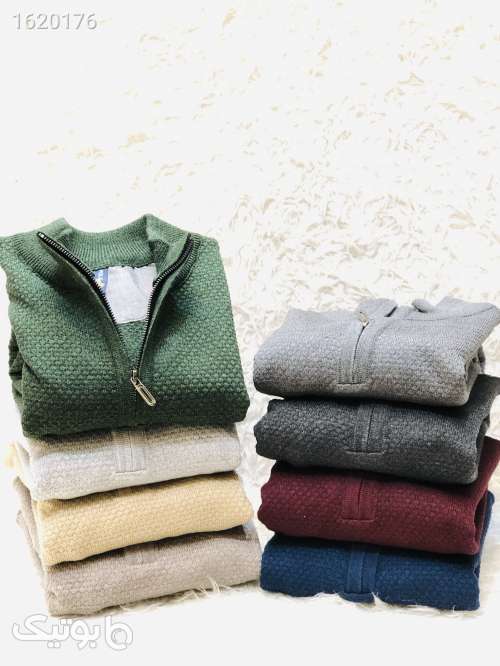 بافت نیم زیپ نخ وارداتی ضخیم سفید 04 2025