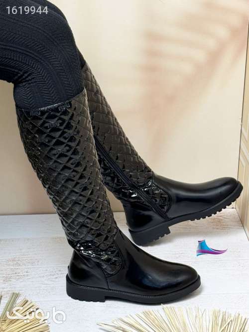 بوت زنانه بلند شیک مشکی 04 2025