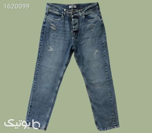 شلوار جین مام فیت گِرم دار آبی 04 2025