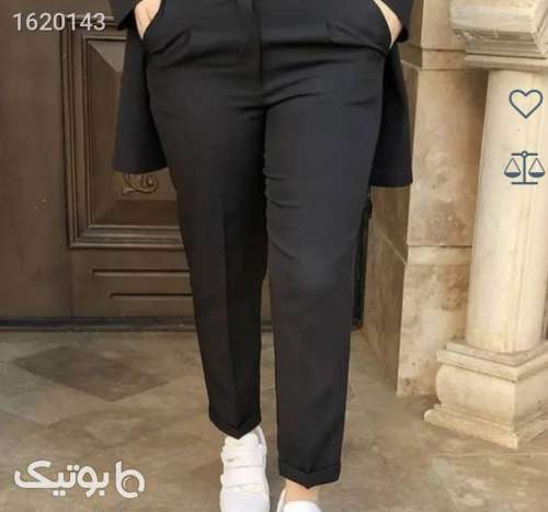 شلوار زنانه مازراتی دبل دمپا پاکتی مشکی 04 2025