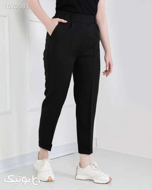 شلوار مام استایل دمپا پاکتی مشکی 04 2025