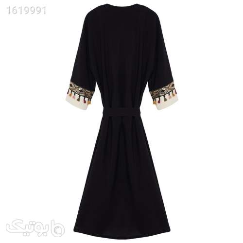 مانتو زنانه مدل 819039183 طرح ترندیول مشکی 04 2025