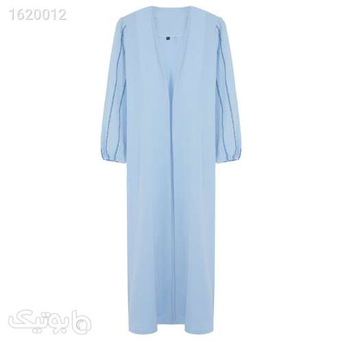 مانتو زنانه مدل 825872472 طرح ترندیول فیروزه ای 04 2025