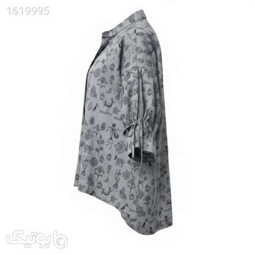 مانتو زنانه مدل جلو دکمه پلوتی کد Oa01662 طوسی 04 2025