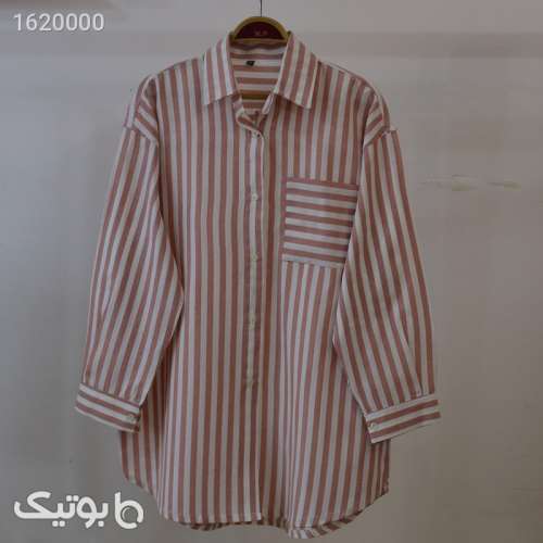 مانتو شومیزی زنانه مدل راه راه صورتی 04 2025