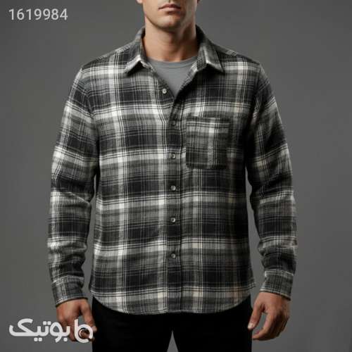 پیراهن آستین بلند یقه دکمه دار مردانه مدل c0245 طوسی 04 2025