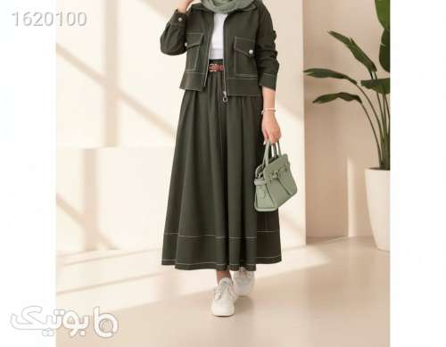 کت و دامن فوق العاده شیک  سبز 04 2025