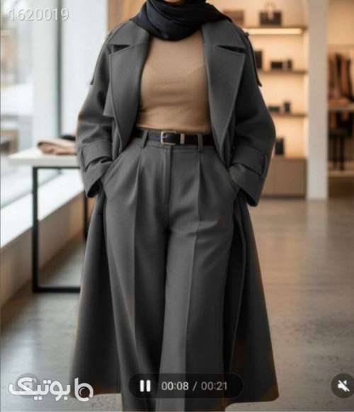ست پالتو شلوار خفن  مشکی 04 2025