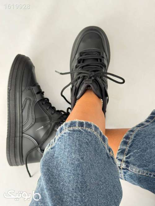 کفش زنونه اسپورت ساقدار مشکی 04 2025