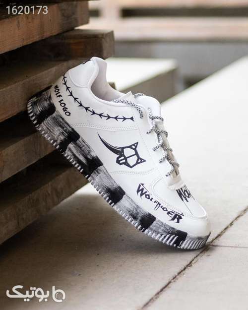 کفش اسپرت مردانه سفید مشکی Wolf مشکی 04 2025